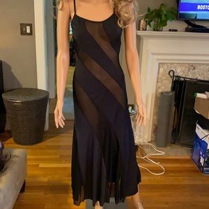 Black lingerie gown with matching robe